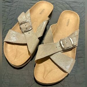 Sonoma Women's Silver Sandals - size 8